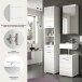 Badezimmer-Set >Scout< in Weiß/Weiß hochglanz - 92x191x34cm (BxHxT)