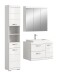 Badezimmer-Set >Scout< in Weiß/Weiß hochglanz - 132x191x34cm (BxHxT)