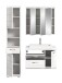 Badezimmer-Set >Scout< in Weiß/Weiß hochglanz - 132x191x34cm (BxHxT)