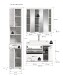 Badezimmer-Set >Scout< in Weiß/Weiß hochglanz - 132x191x34cm (BxHxT)