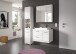 Badezimmer-Set >Scout< in Weiß/Weiß hochglanz - 132x191x34cm (BxHxT)