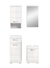 Badezimmer-Set >Scout< in Weiß/Weiß hochglanz - 92x191x34cm (BxHxT)
