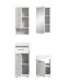 Badezimmer-Set >Scout< in Weiß/Weiß hochglanz - 92x191x34cm (BxHxT)