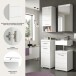 Badezimmer-Set >Scout< in Weiß/Weiß hochglanz - 92x191x34cm (BxHxT)