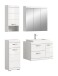 Badezimmer-Set >Scout< in Weiß/Weiß hochglanz - 132x191x50cm (BxHxT)