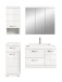 Badezimmer-Set >Scout< in Weiß/Weiß hochglanz - 132x191x50cm (BxHxT)