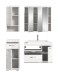 Badezimmer-Set >Scout< in Weiß/Weiß hochglanz - 132x191x50cm (BxHxT)