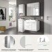 Badezimmer-Set >Scout< in Weiß/Weiß hochglanz - 132x191x50cm (BxHxT)