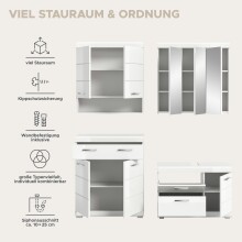 Badezimmer-Set >Scout< in Weiß/Weiß hochglanz - 169x191x34cm (BxHxT)