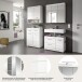 Badezimmer-Set >Scout< in Weiß/Weiß hochglanz - 169x191x34cm (BxHxT)