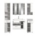 Badezimmer-Set >Scout< in Weiß/Weiß hochglanz - 184x191x50cm (BxHxT)