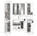 Badezimmer-Set >Scout< in Weiß/Weiß hochglanz - 184x191x50cm (BxHxT)