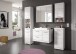 Badezimmer-Set >Scout< in Weiß/Weiß hochglanz - 184x191x50cm (BxHxT)