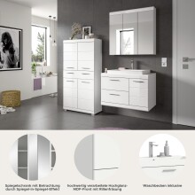 Badezimmer-Set >Scout< in Weiß/Weiß hochglanz - 169x191x50cm (BxHxT)