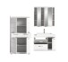 Badezimmer-Set >Scout< in Weiß/Weiß hochglanz - 169x191x50cm (BxHxT)