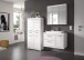 Badezimmer-Set >Scout< in Weiß/Weiß hochglanz - 169x191x50cm (BxHxT)