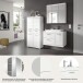 Badezimmer-Set >Scout< in Weiß/Weiß hochglanz - 169x191x50cm (BxHxT)