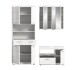 Badezimmer-Set >Scout< in Weiß/Weiß hochglanz - 169x191x34cm (BxHxT)