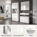 Badezimmer-Set >Scout< in Weiß/Weiß hochglanz - 169x191x34cm (BxHxT)