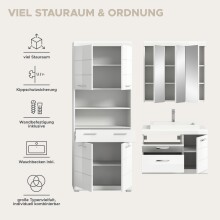 Badezimmer-Set >Scout< in Weiß/Weiß hochglanz - 169x191x50cm (BxHxT)