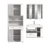 Badezimmer-Set >Scout< in Weiß/Weiß hochglanz - 169x191x50cm (BxHxT)