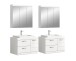 Badezimmer-Set >Scout< in Weiß/Weiß hochglanz - 175x191x50cm (BxHxT)