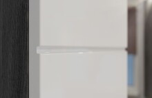 Waschbeckenunterschrank >Scout< in Rauchsilber/Weiß hochglanz - 60x56x34 (BxHxT)