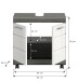 Waschbeckenunterschrank >Scout< in Rauchsilber/Weiß hochglanz - 60x60x34 (BxHxT)
