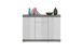 Kommode >Scout< in Rauchsilber/Weiß hochglanz - 120x85x37cm (BxHxT)