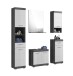 Badezimmer-Set >Scout< in Rauchsilber/Weiß hochglanz - 164x191x34cm (BxHxT)