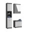 Badezimmer-Set >Scout< in Rauchsilber/Weiß hochglanz - 112x191x34cm (BxHxT)