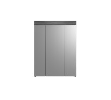 Badezimmer-Set >Scout< in Rauchsilber/Weiß hochglanz - 60x191x34cm (BxHxT)
