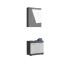 Badezimmer-Set >Scout< in Rauchsilber/Weiß hochglanz - 60x191x34cm (BxHxT)