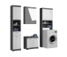 Badezimmer-Set >Scout< in Rauchsilber/Weiß hochglanz - 190x191x34cm (BxHxT)