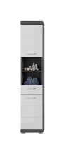 Badezimmer-Set >Scout< in Rauchsilber/Weiß hochglanz - 186x191x34cm (BxHxT)