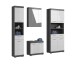 Badezimmer-Set >Scout< in Rauchsilber/Weiß hochglanz - 186x191x34cm (BxHxT)