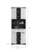 Badezimmer-Set >Scout< in Rauchsilber/Weiß hochglanz - 186x191x34cm (BxHxT)