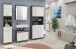 Badezimmer-Set >Scout< in Rauchsilber/Weiß hochglanz - 186x191x34cm (BxHxT)