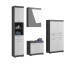 Badezimmer-Set >Scout< in Rauchsilber/Weiß hochglanz - 186x191x34cm (BxHxT)