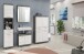 Badezimmer-Set >Scout< in Rauchsilber/Weiß hochglanz - 186x191x34cm (BxHxT)
