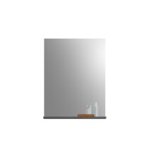 Badezimmer-Set >Scout< in Rauchsilber/Weiß hochglanz - 190x191x34cm (BxHxT)