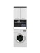 Badezimmer-Set >Scout< in Rauchsilber/Weiß hochglanz - 190x191x34cm (BxHxT)