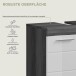 Badezimmer-Set >Scout< in Rauchsilber/Weiß hochglanz - 60x191x34cm (BxHxT)
