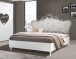 Schlafzimmer-Set >Salvina< in weiss - Kleiderschrank 243x230x57cm + Bett 206x130x205cm (BxHxT)
