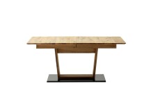 Kulissen-Esstisch >Morena< ausziehbar auf 210cm, in Ast-/Balkeneiche - 160/210x77x90 (BxHxT)