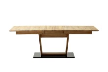 Kulissen-Esstisch >Morena< ausziehbar auf 210cm, in Ast-/Balkeneiche - 160/210x77x90 (BxHxT)