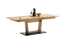 Kulissen-Esstisch >Morena< ausziehbar auf 230cm, in Ast-/Balkeneiche - 180/230x77x90 (BxHxT)