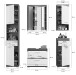 Badezimmer-Set >Scout< in Rauchsilber/Weiß hochglanz - 164x191x34cm (BxHxT)