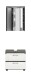 Badezimmer-Set >Scout< in Rauchsilber/Weiß hochglanz - 60x191x34cm (BxHxT)