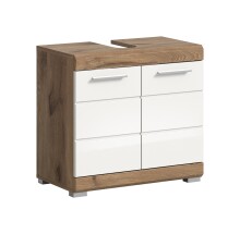 Waschbeckenunterschrank >Wave< in Nox Oak Dekor /...